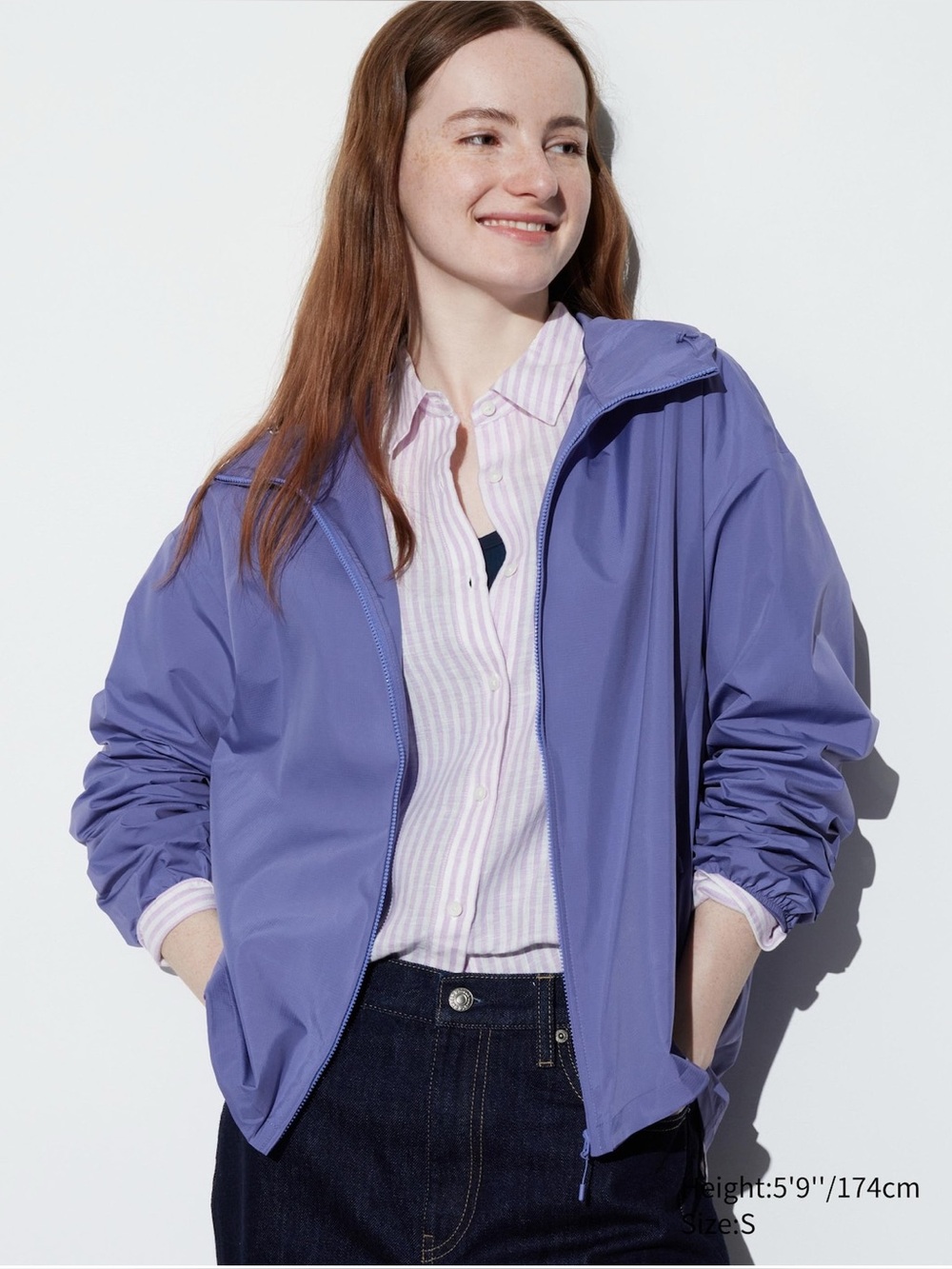 Uniqlo Pocketable UV Protection Parka size M purple